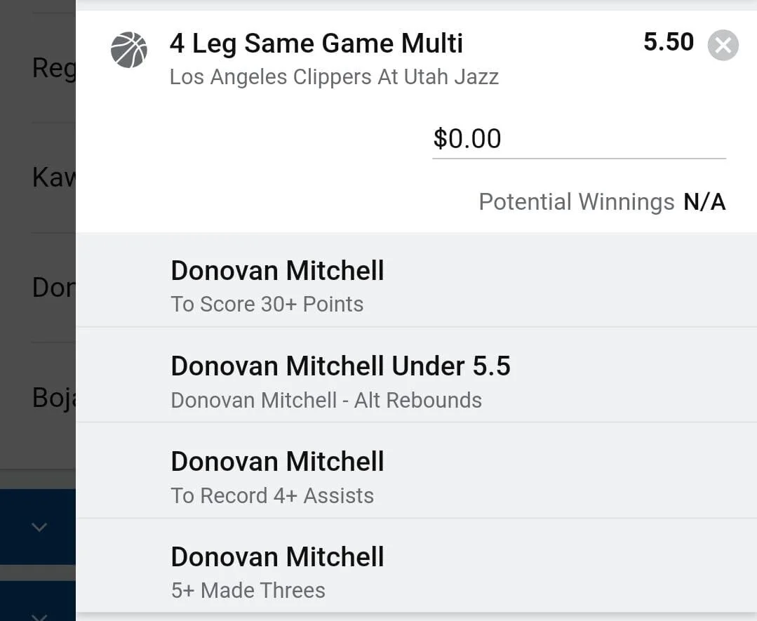 Donovan Mitchell 2 units. Take odds over $4