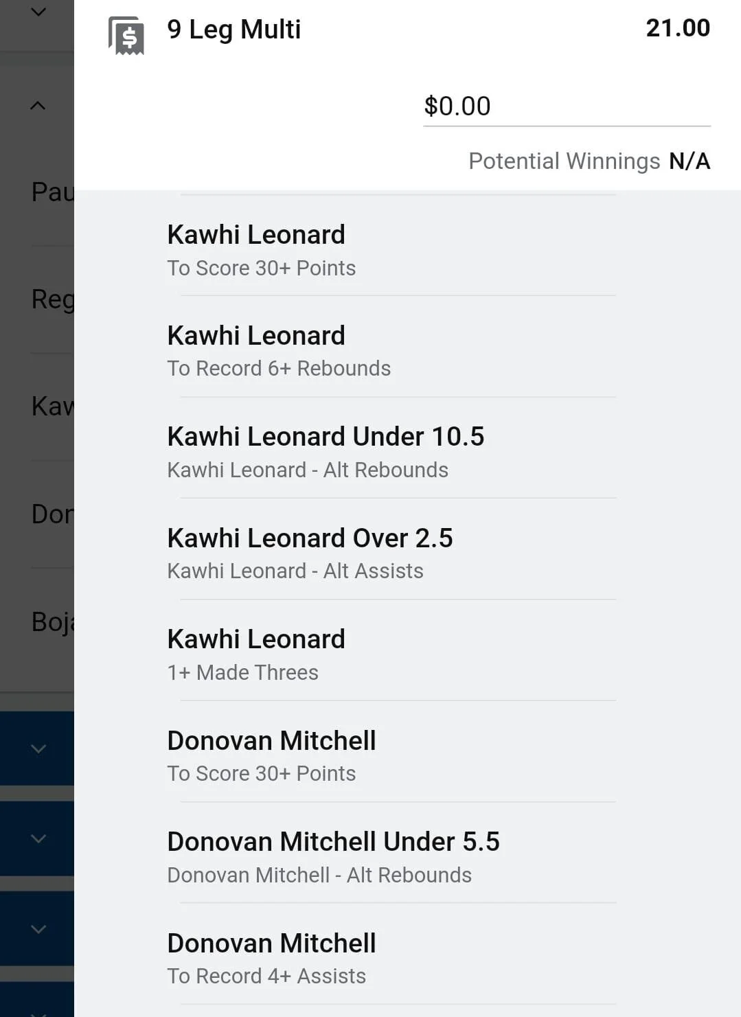 Kawhi x Donovan 1 unit. Take odds over $12