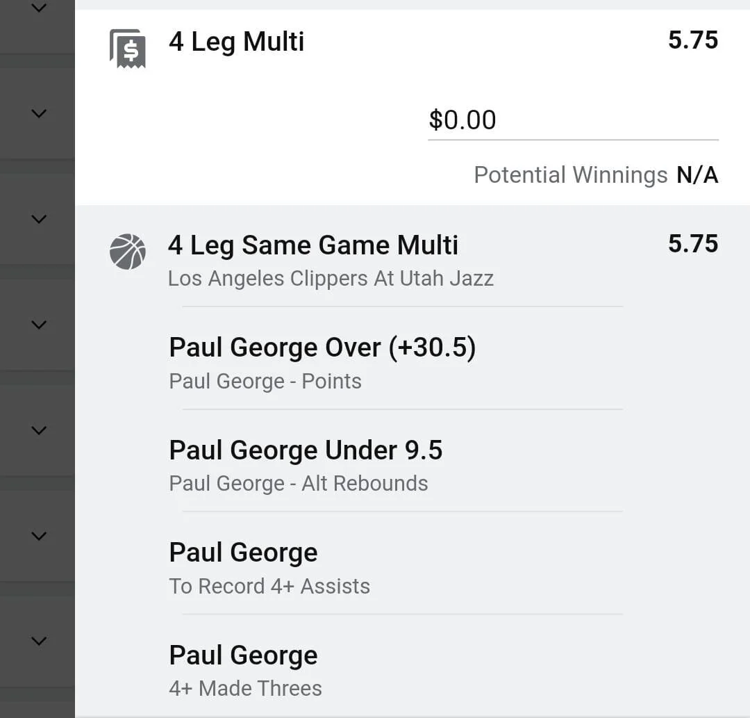 Paul George 2 units. Take odds over $4