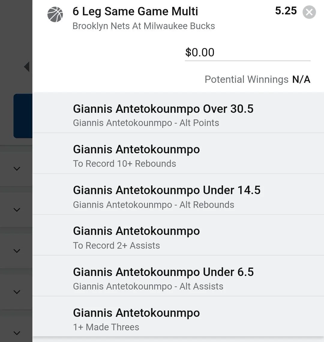 Giannis 2 units. Take odds over $3.5