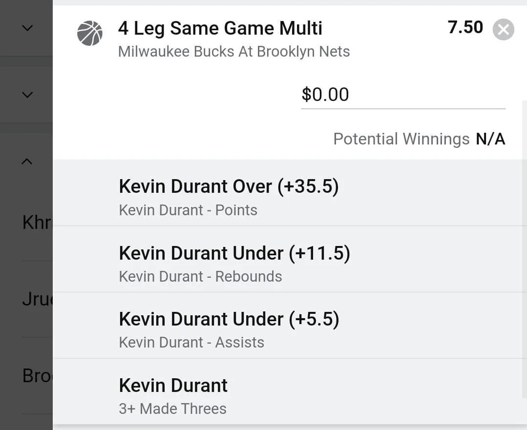 Kevin Durant 2 units. Take odds over $6