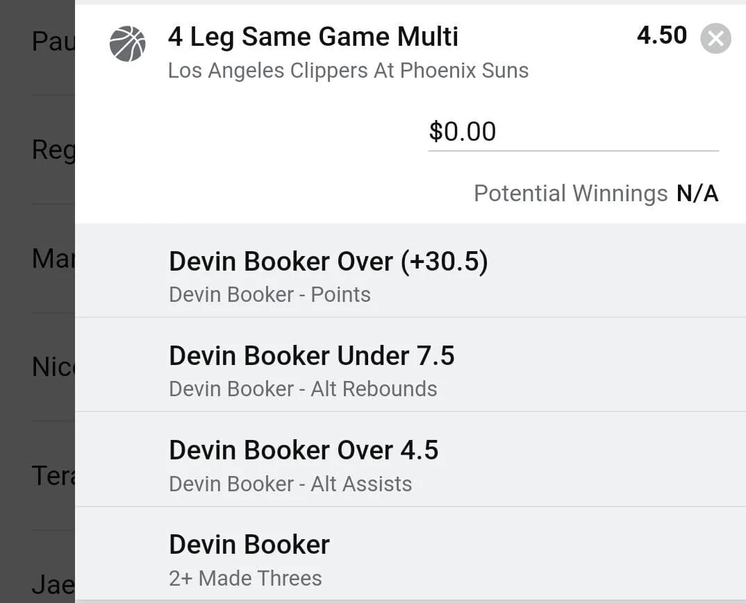 Devin Booker 2 units. Take odds over $3.5