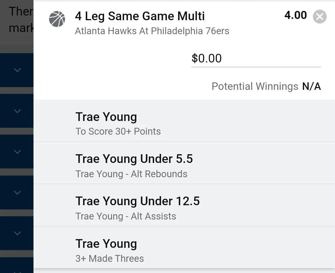 Trae Young 2 units. Take odds over $3