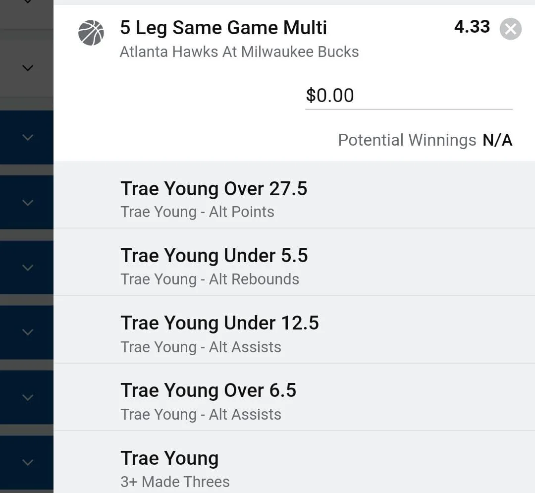 5/12 in playoff games 2021. 1/7 in career matchups vs the Bucks. 0/1 in career matchups vs Jrue Holiday (his most likely defender). On the face of it matchup wise it isn't great for Trae Young. But I'm leaning towards him playing closer to his playoff performances than his matchup based performance.Trae Young 2 units. Take odds over $3.