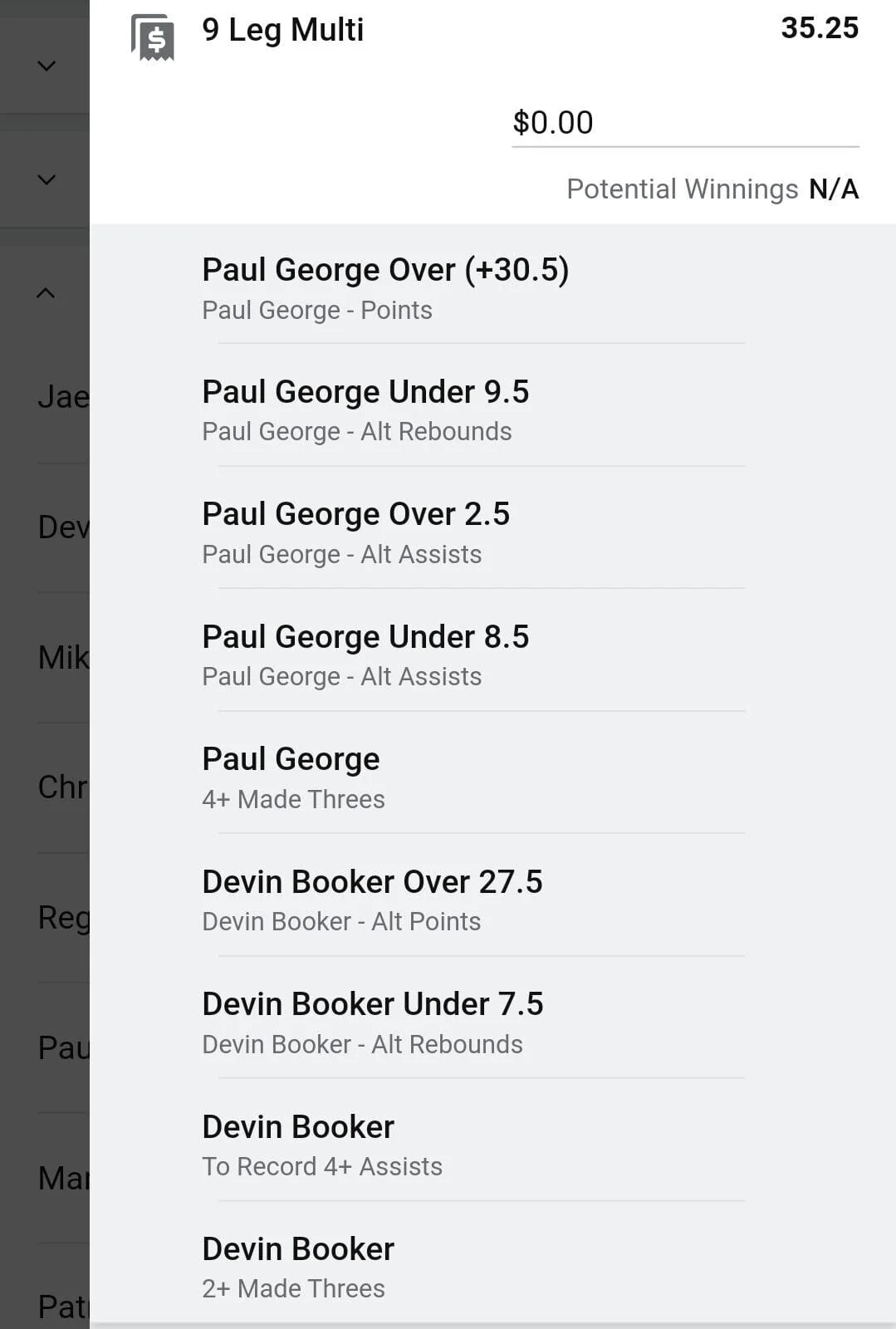 Paul George x Devin Booker 1 unit. Take odds over $17.5