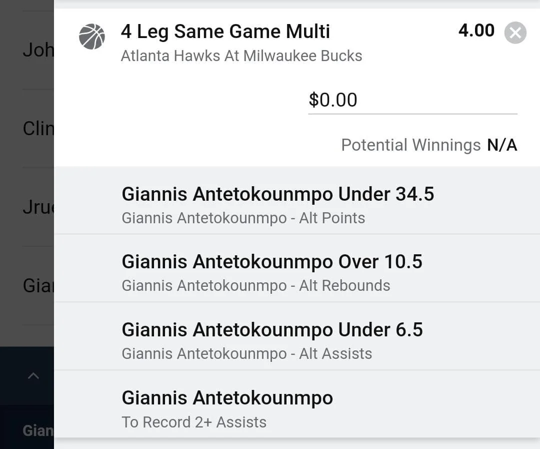 Giannis Antetokounmpo 2 units. Take odds over $2.5. Giannis has hit this line 9 out of 12 games this post season.