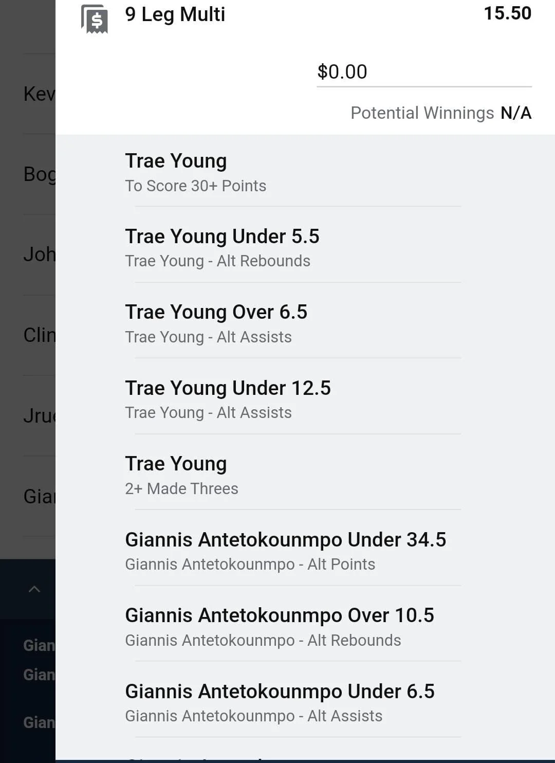 Giannis x Trae 1 unit. Take odds over $7.50