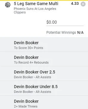 Devin Booker 2 units. Take odds over $3. He's hit this line in 4 games out of 13 this postseason. He's gone under 8 assists in 12 out of 13 games this post season. The one exception being a game Chris Paul wasn't playing. Looking for a bounce back g…
