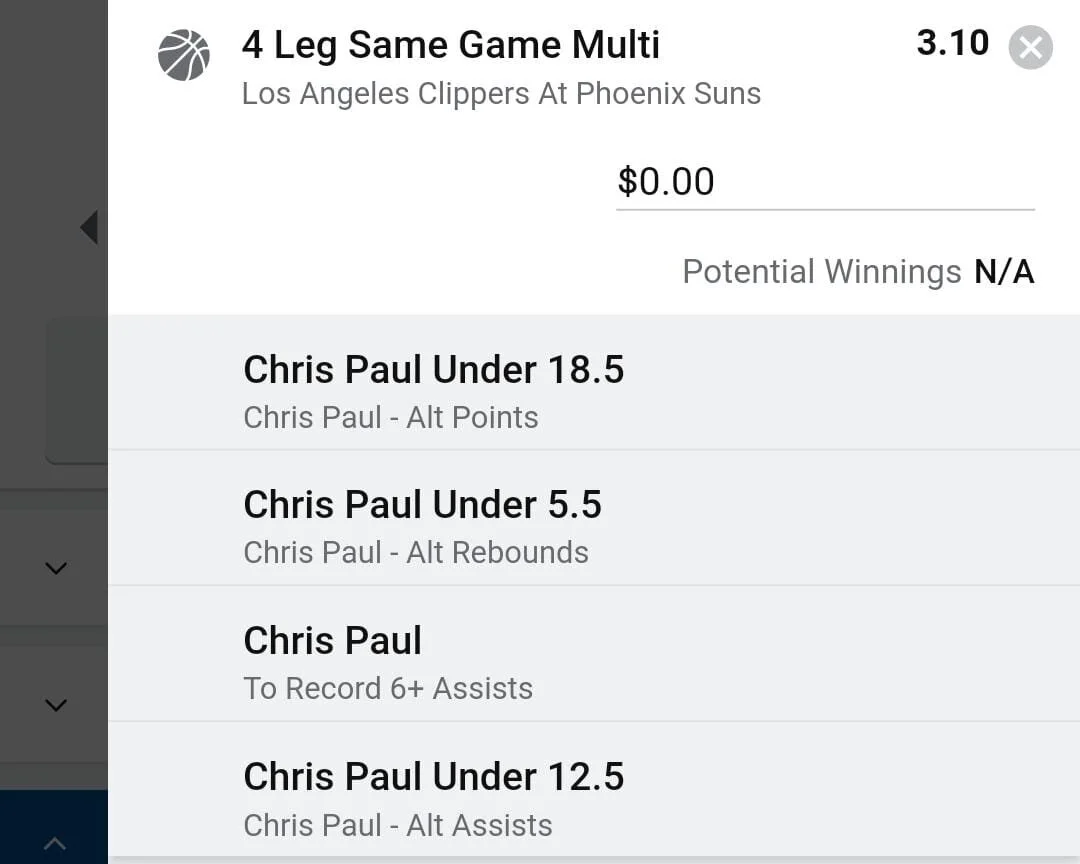Chris Paul 3 units. Take odds over $2. He's hit this line 7 games of 12 this post season including 2 of 2 vs the Clippers.