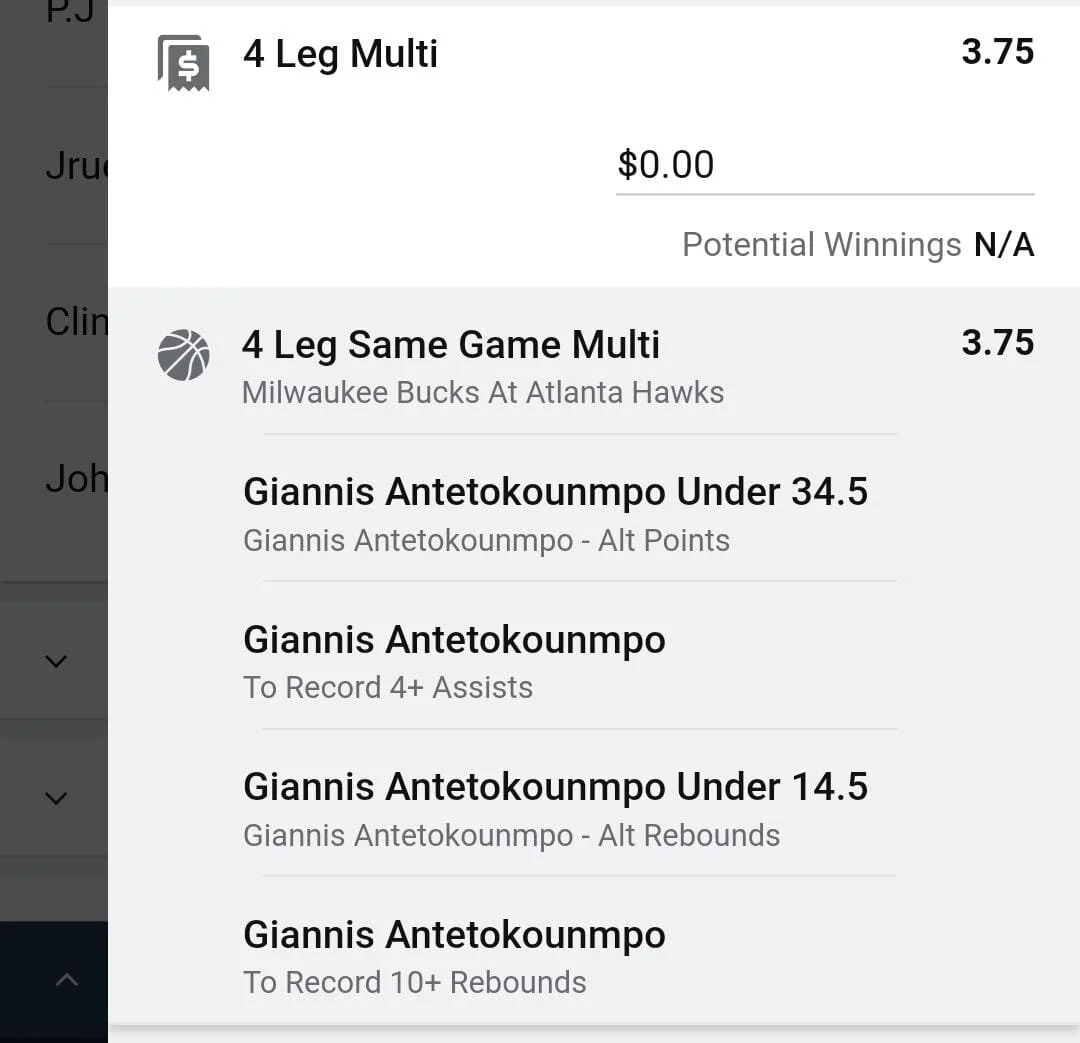 Giannis 3 units. Take odds over $2.5