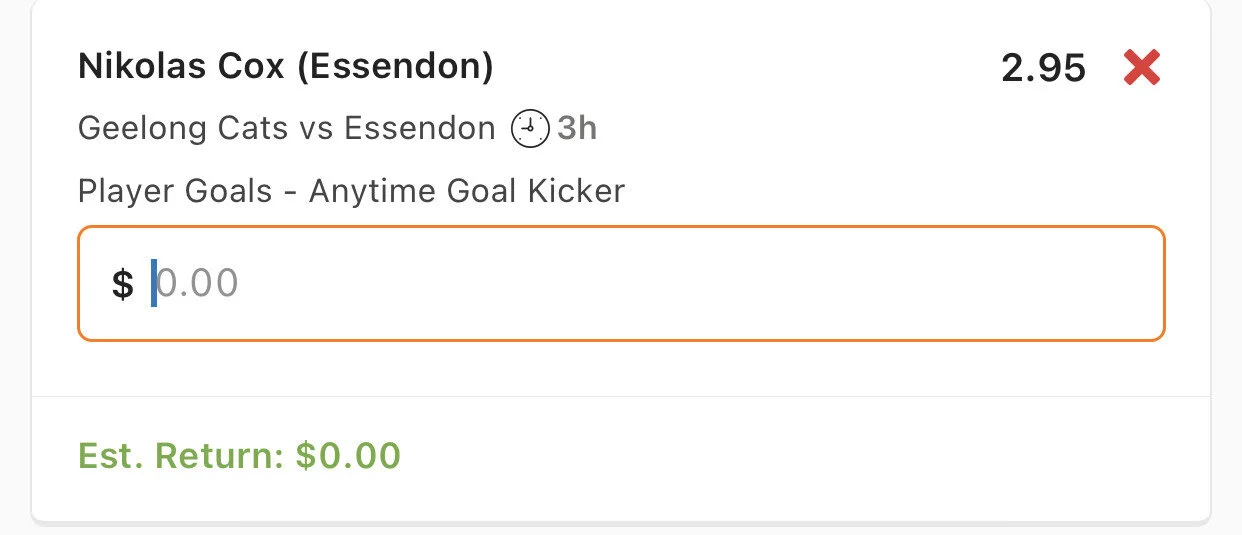 Cox AGS - Stake 1.5 Units, Minimum Odds 2.7, Best Book Lads/Neds