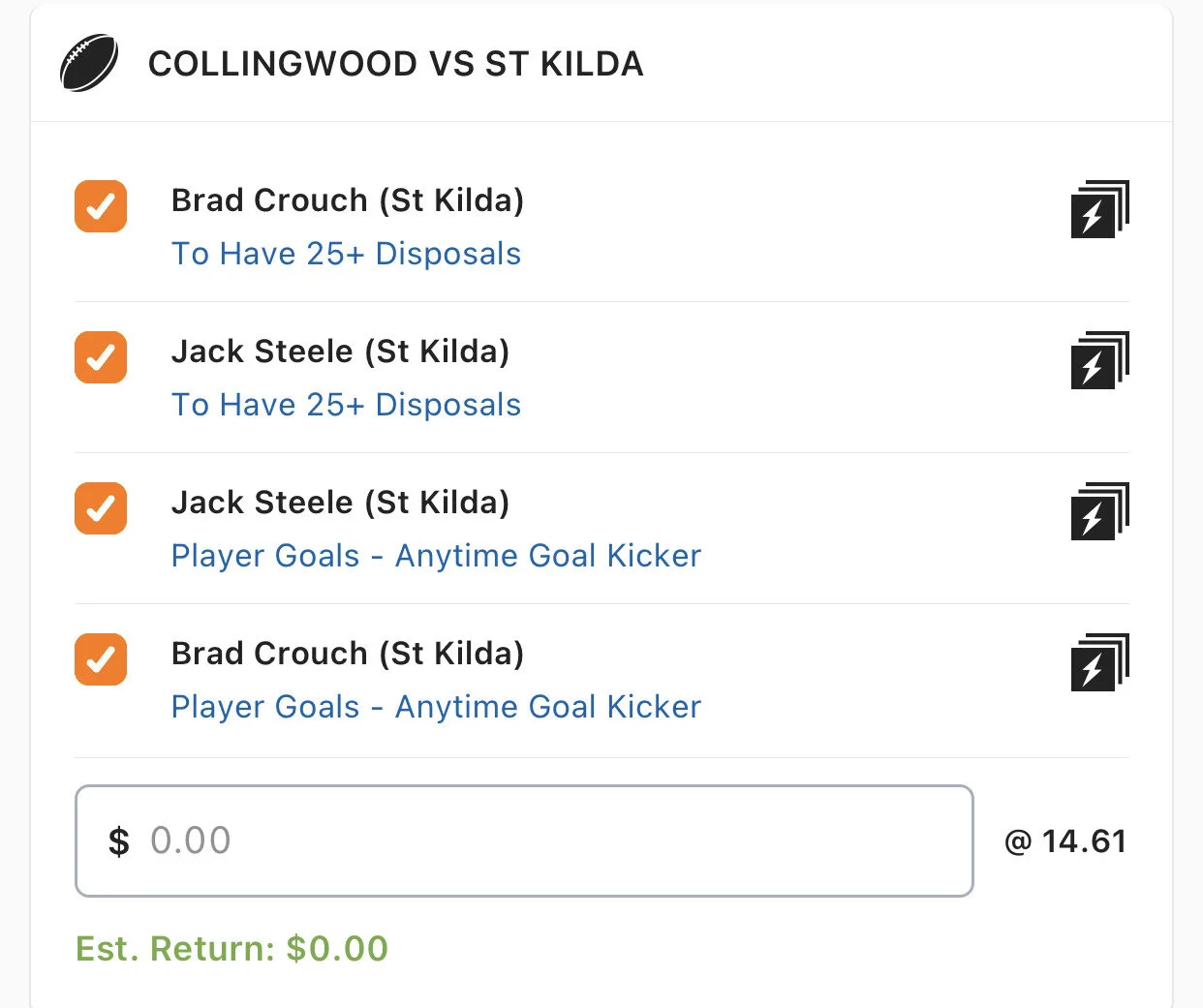 Saints SGM - Stake 0.5 Units, Minimum Odds 11, Best Book Lads/Neds