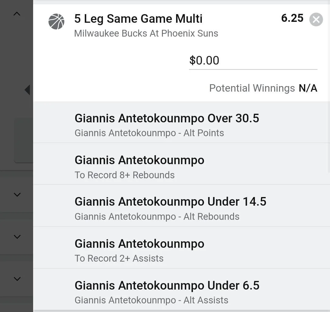 Giannis Antetokounmpo, Stake 2 Units, Take Odds Over $4