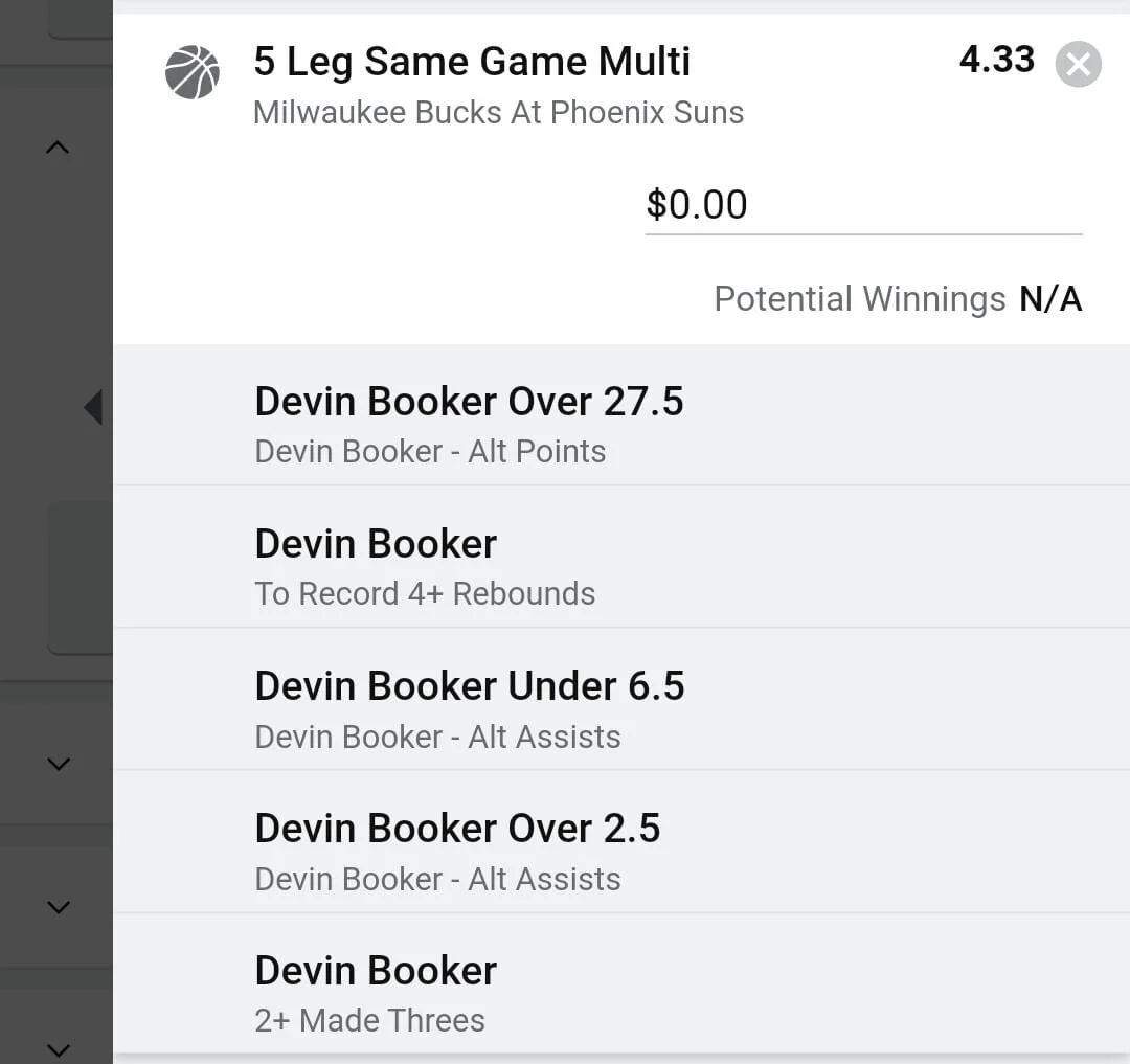 Booker 2 units. Take odds over $3