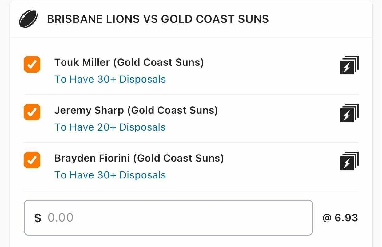 Suns SGM, Stake 1 Unit, Min Odds $6.10, Best Book Lads/Neds