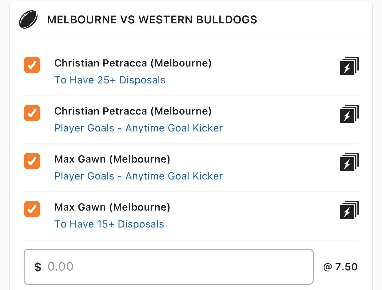 Dees SGM - Stake 1 Unit, minimum Odds 6.7, Best Book Lads/Neds