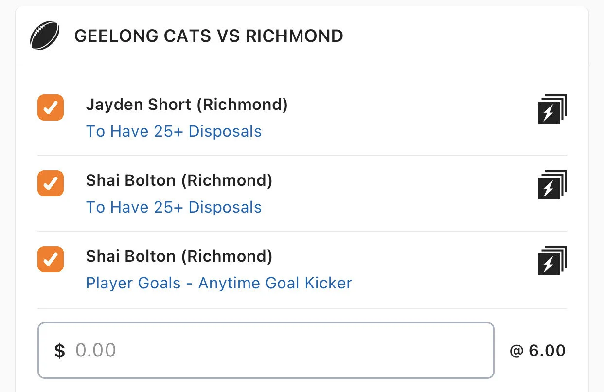 Tigers SGM - Stake 1 Unit, Minimum Odds 5.25, Best Book Lads/Neds