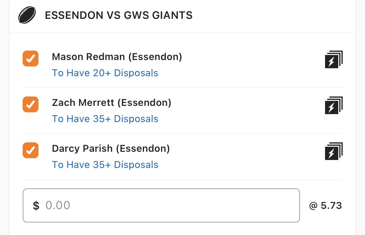 Bombers SGM - Stake 1 Unit, Minimum Odds 5.1, Best Book Lads/Neds