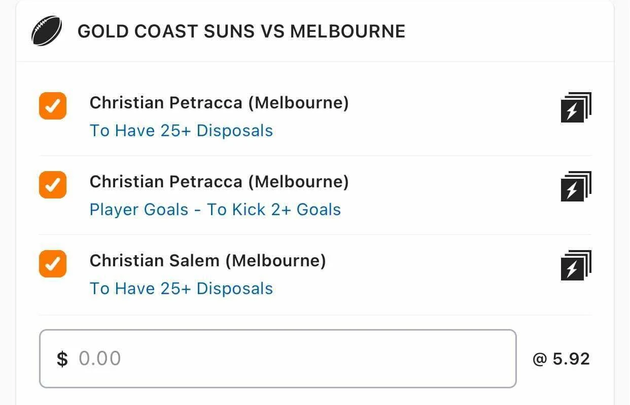Dees SGM, Stake 1.5 Units, Min Odds $5.00, Best Book Lads/Neds