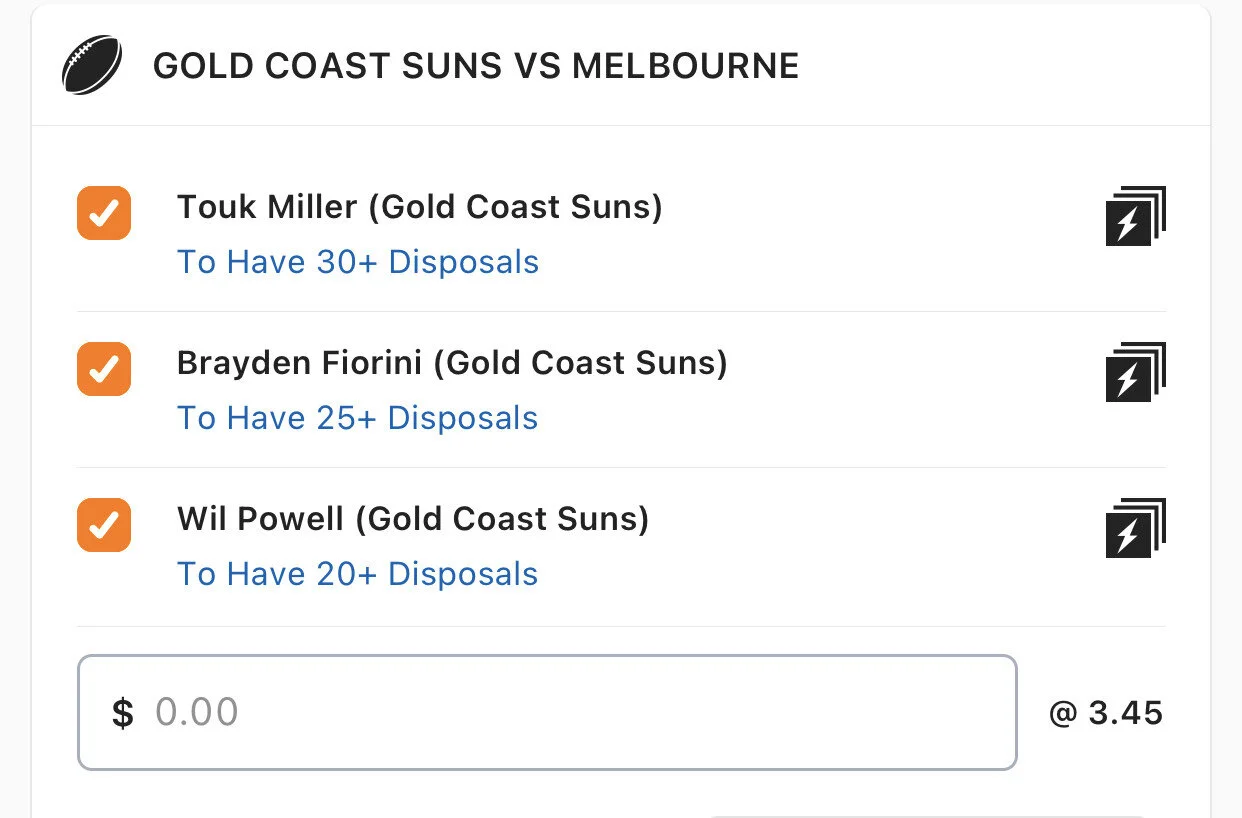 Suns SGM - Stake 2 Units, Minimum Odds 3, Best Book Lads/Neds