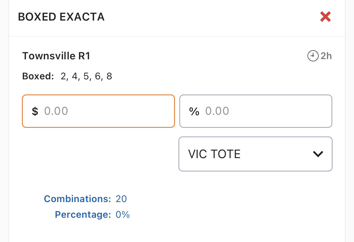 Race 1 - Exacta - Stake 1.5 Units, Best Book ANY