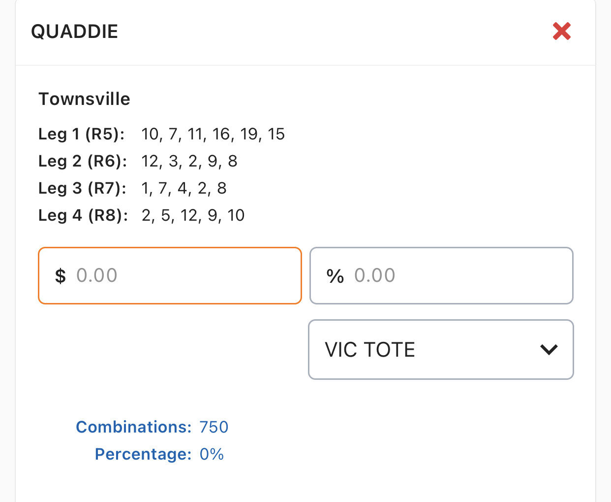 Quaddie - Stake 2 Units, Best Book ANYWide open races in this Quaddie, little longer than I normally would like to go but if we hit it should be some decent profit