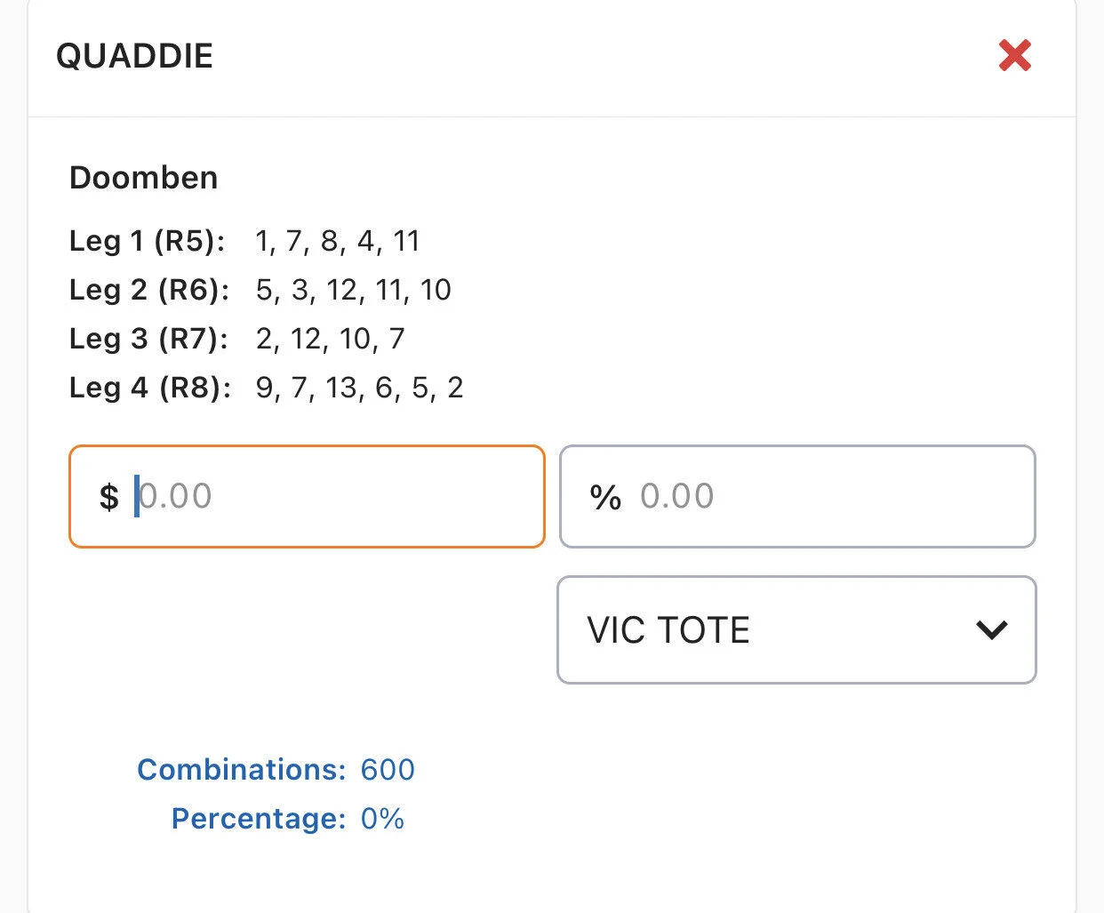 Quaddie - Stake 2 Units, Best Book ANY