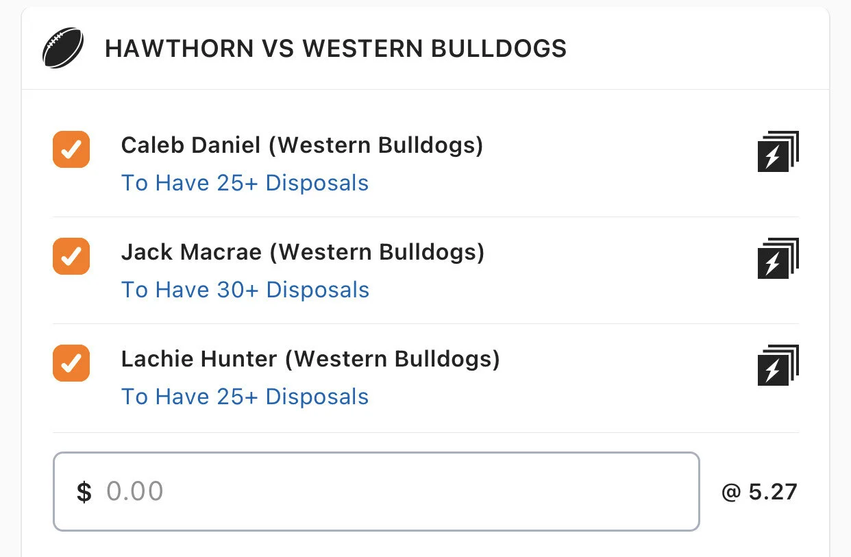 Hawks SGM - Stake 1.5 Units - Minimum Odds 4.2 - Best Book Lads/Neds