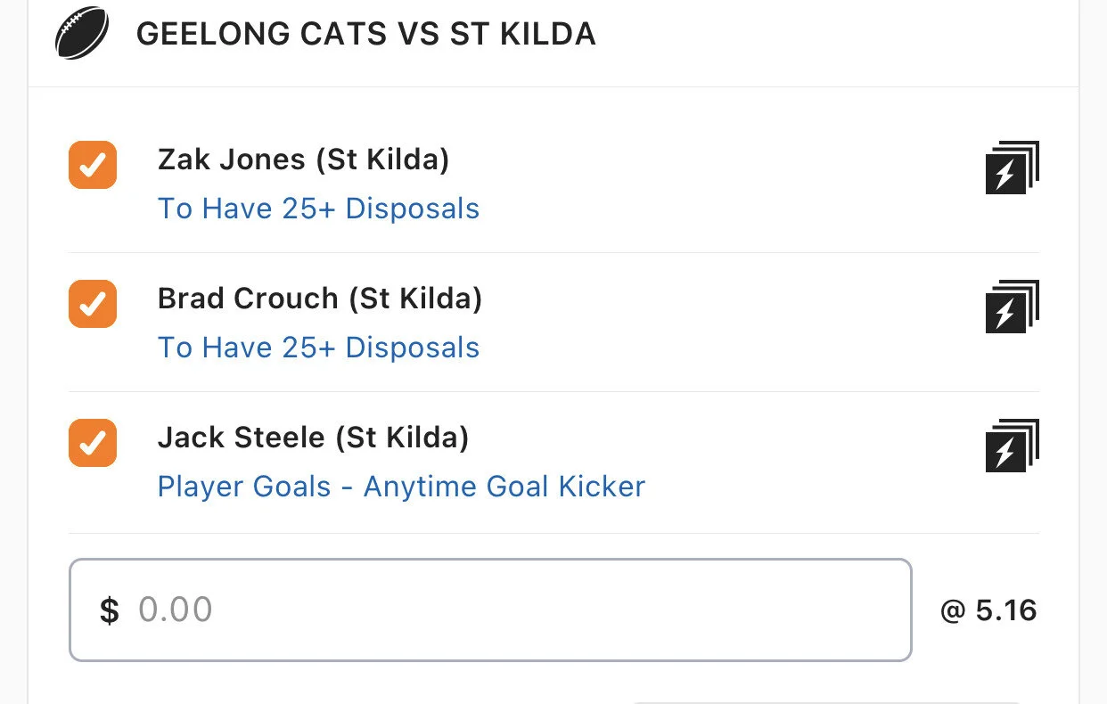 Saints SGM - Stake 1.5 Units - Minimum Odds 4.3 - Best Book Lads/Neds