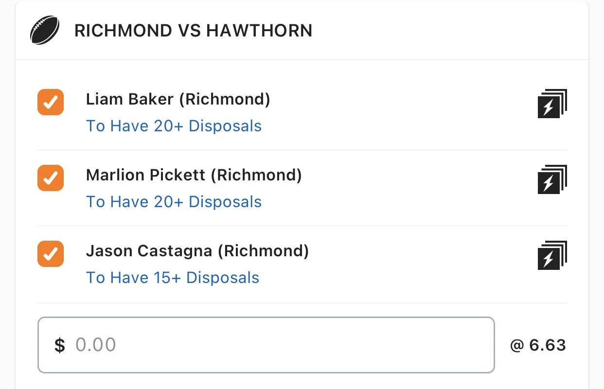 Tigers SGM - Stake 1 Unit - Minimum Odds 6 - Best Book Lads/Neds