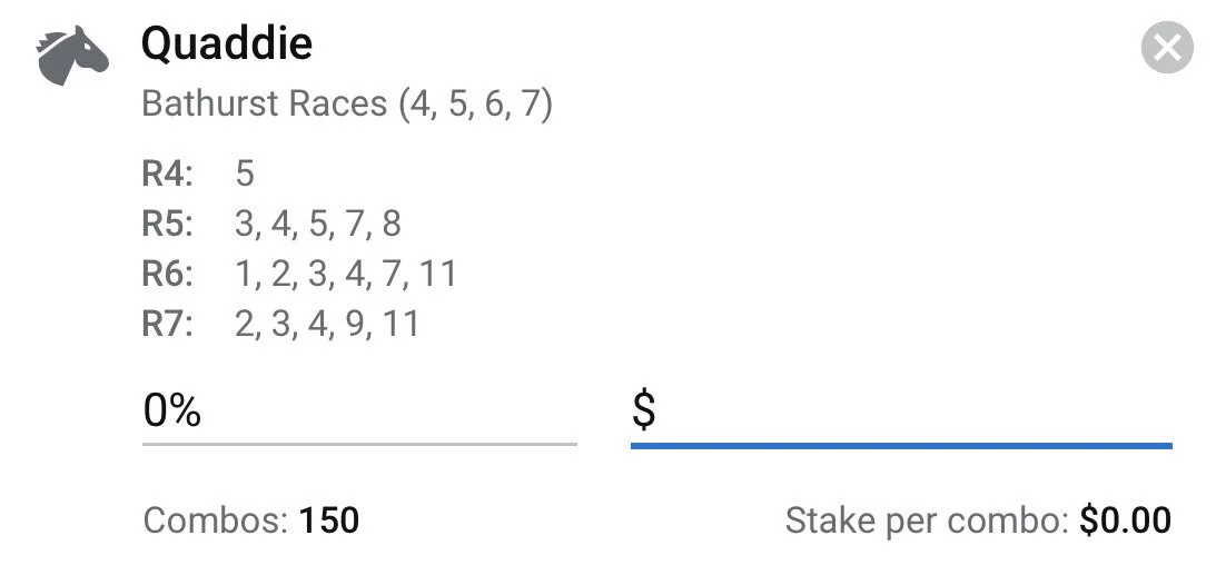 Quaddie - Stake 2 Units - Best Book ANY