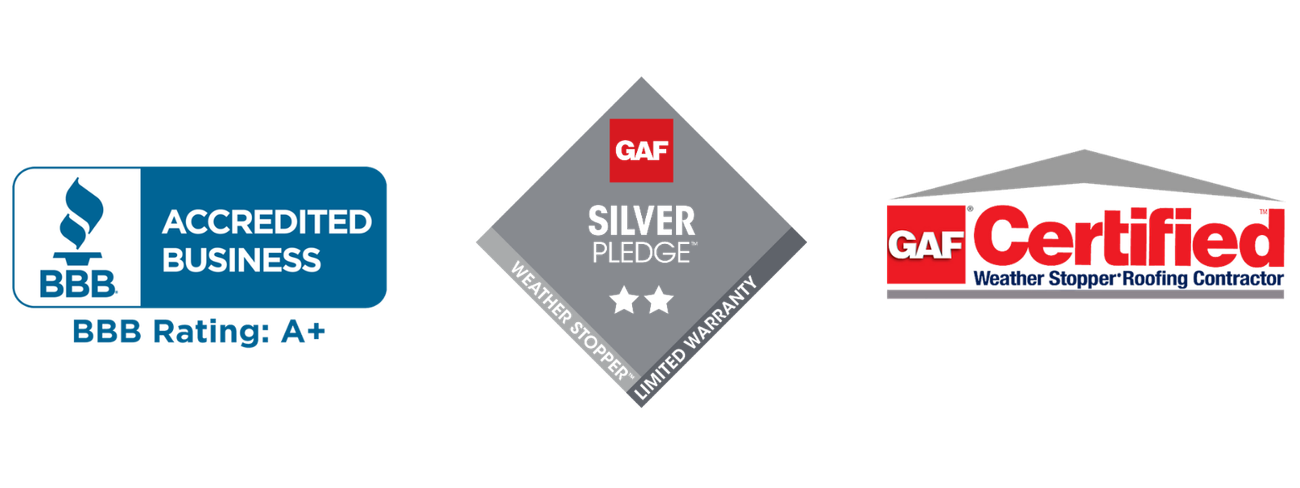 BBB Accredited Business, GAF Silver Pledge, GAF Certified