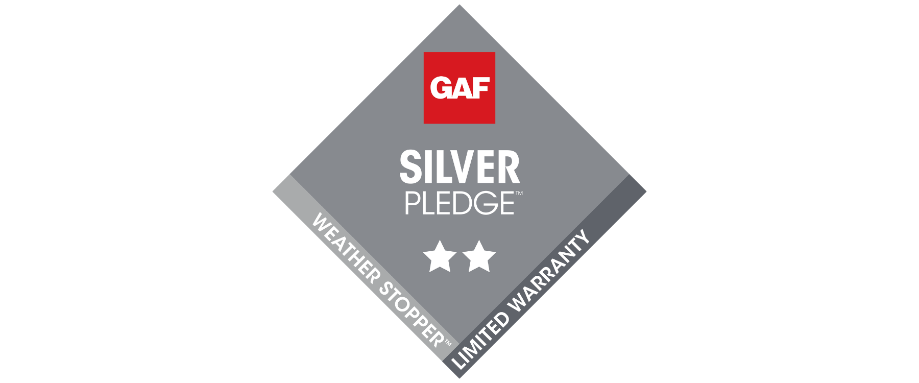 GAF Silver Pledge Badge Weather Stopper Limited Warranty Alabama Discount Roofing