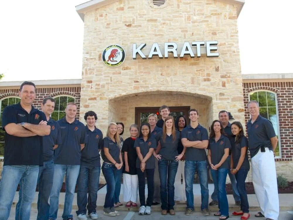 Group on Flower Mound martial arts instructors from Strickland's Martial Arts.