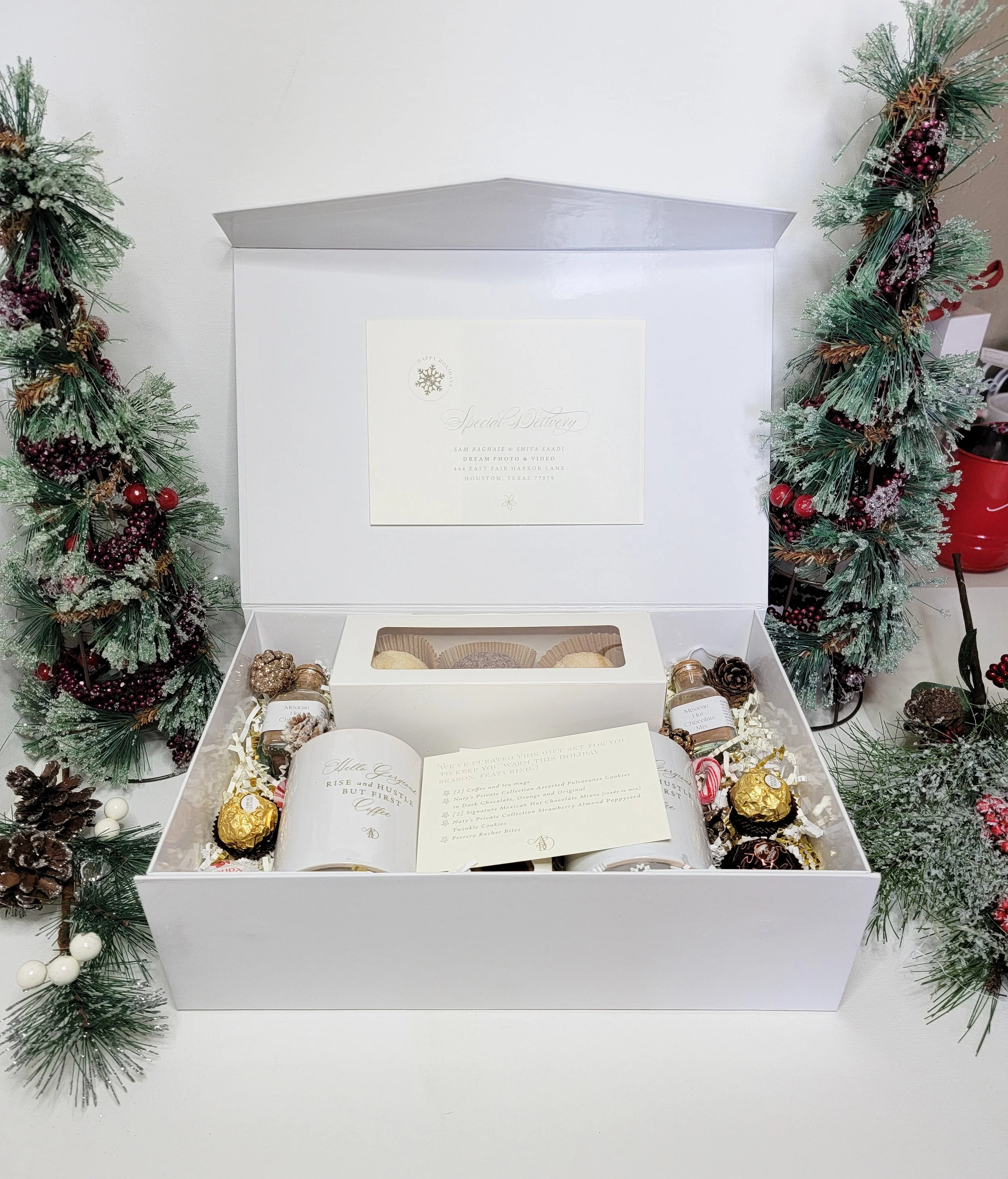 Mexican Hot Chocolate and Polvorones cookies holiday gift set