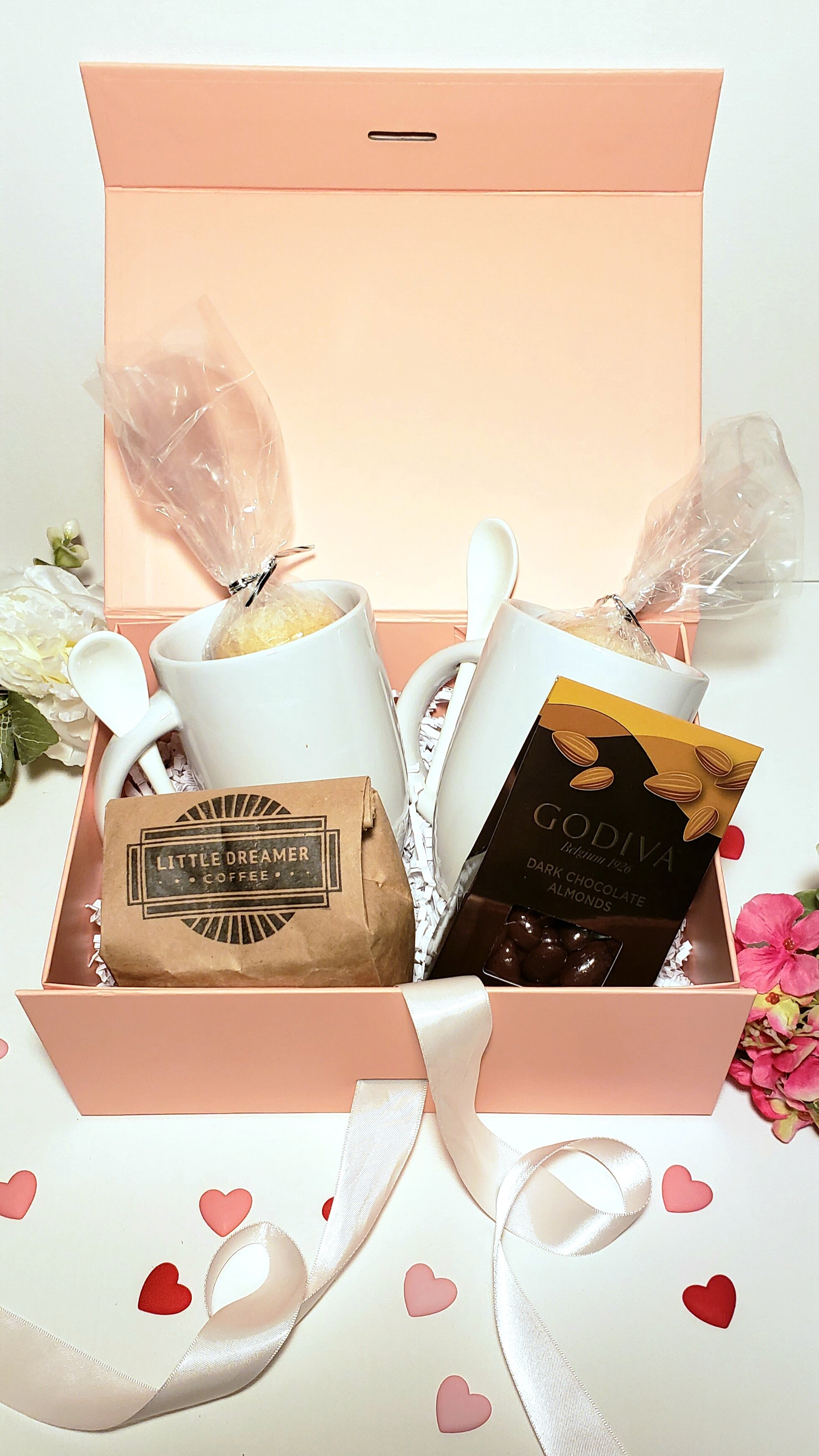 Valentine's Coffee for Two Pink Box