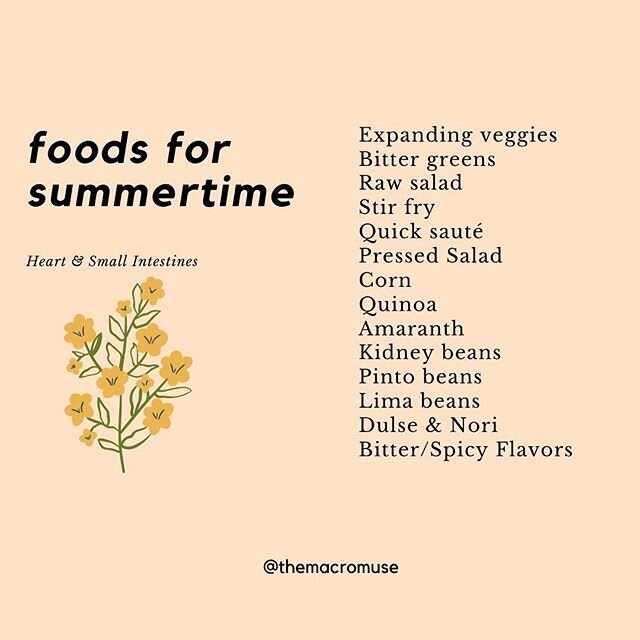 Summer solstice is right around the corner but the season has already kicked off. Summer is a time when our metabolism is activated and we're nourished by lighter, more cooling foods to keep us in balance with our climate and environment. It's also a