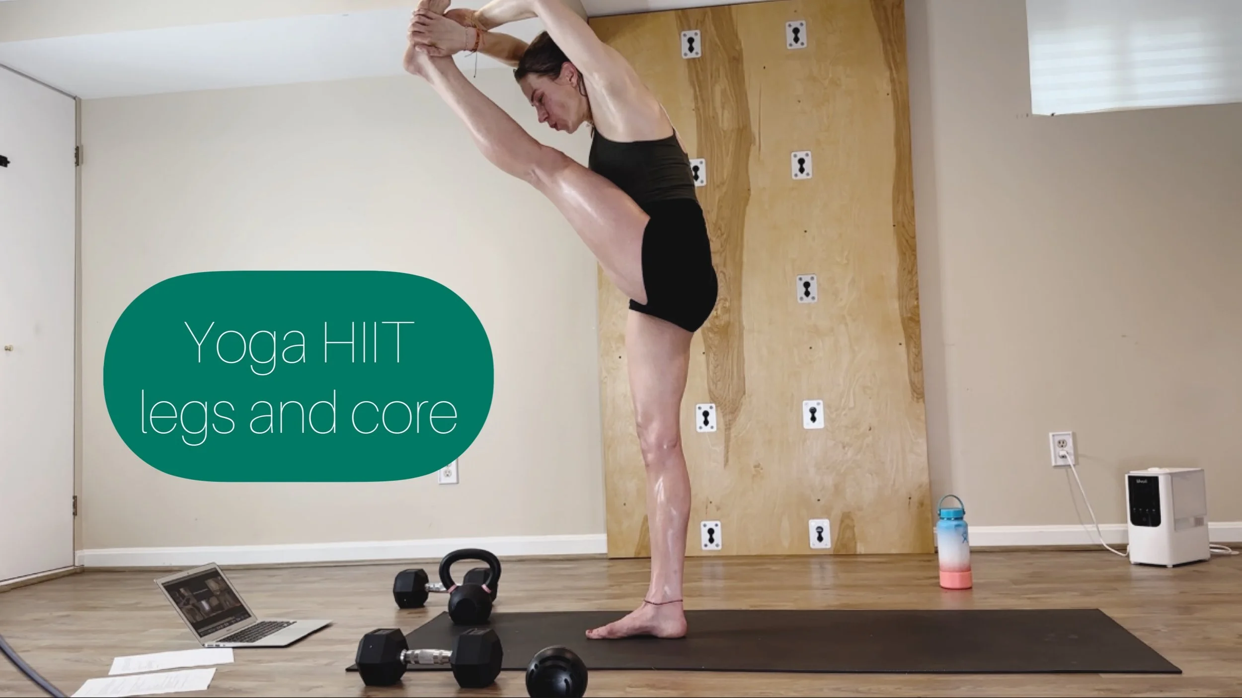 Legs and Core, 1 long block HIIT