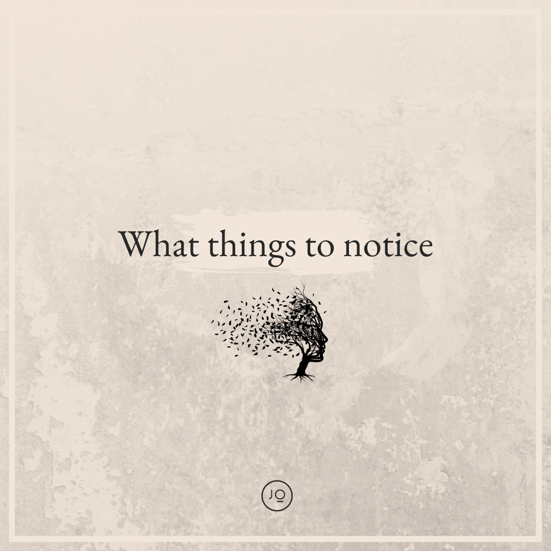 What things to notice