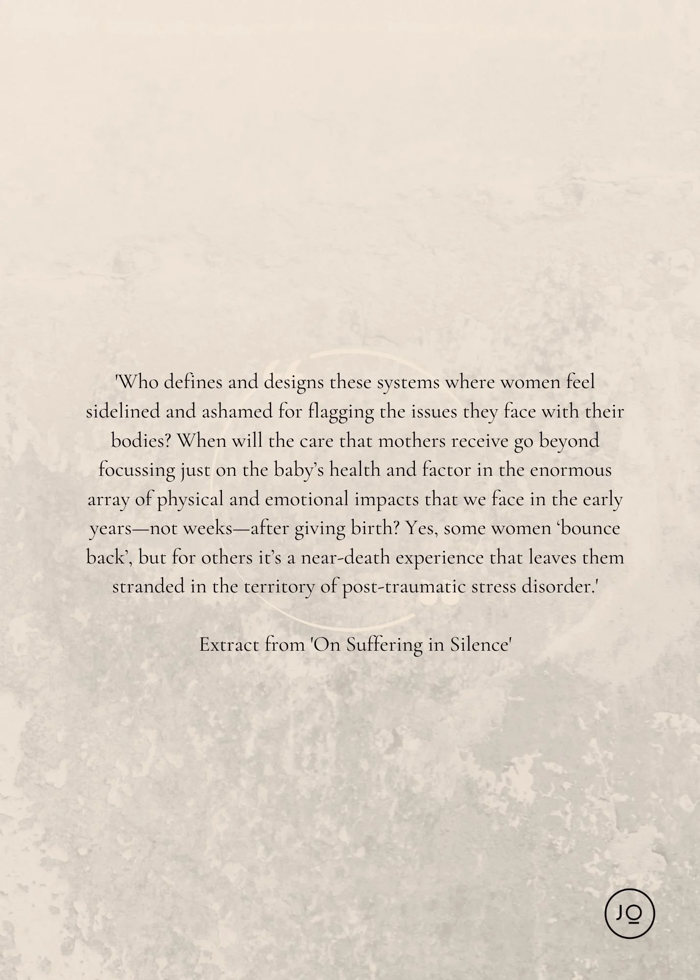 On Suffering in Silence