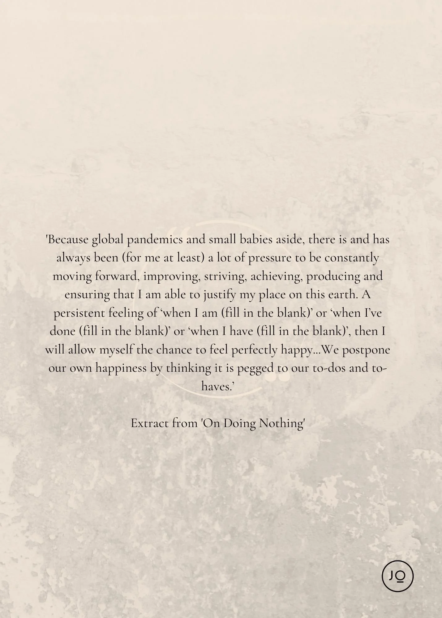 On Doing Nothing