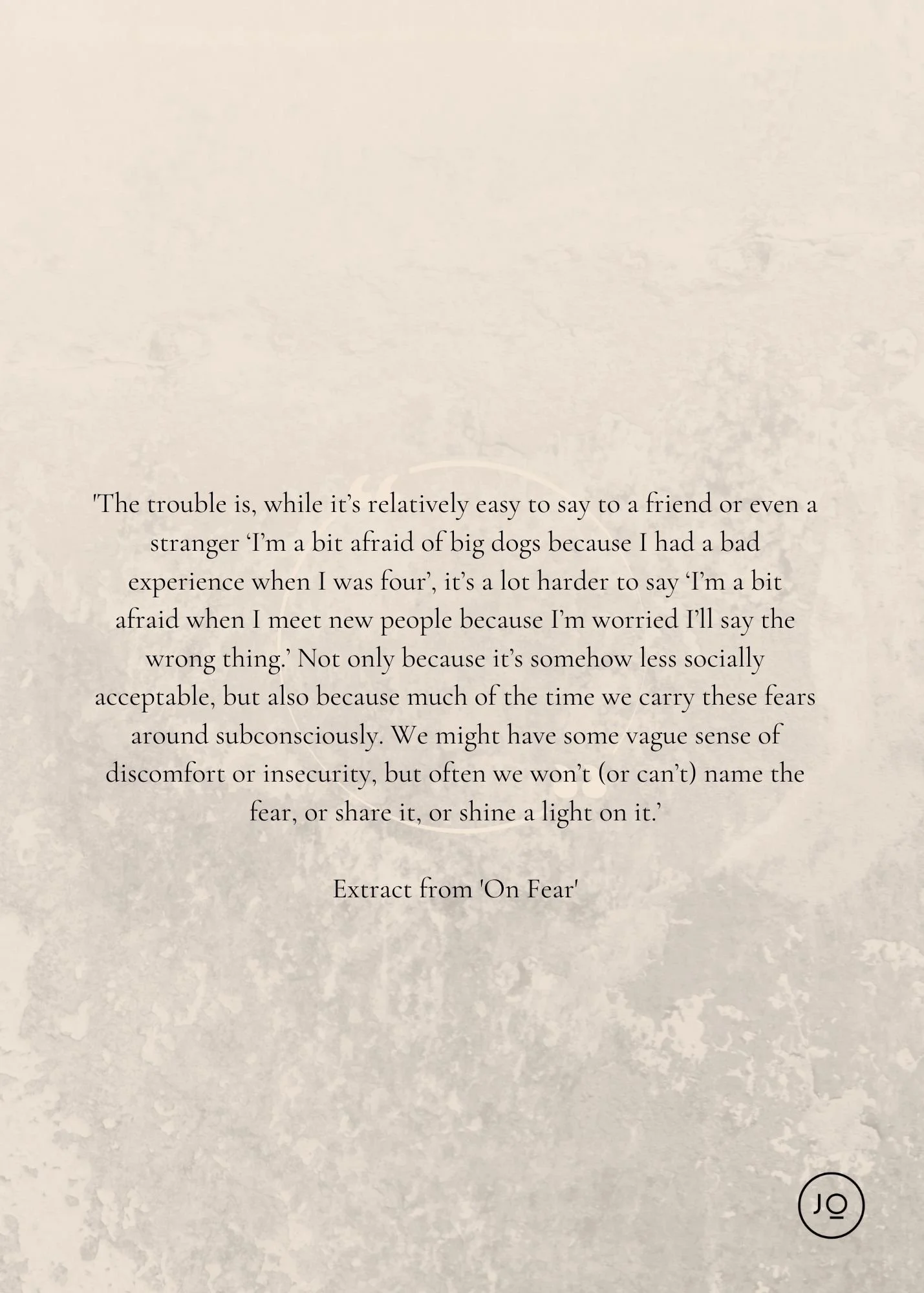 On Fear