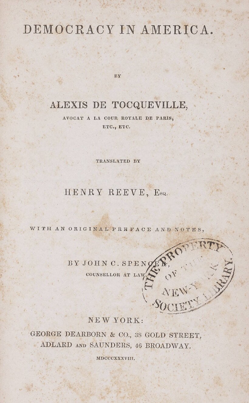 Summary and Notes: in by Alexis de Tocqueville
