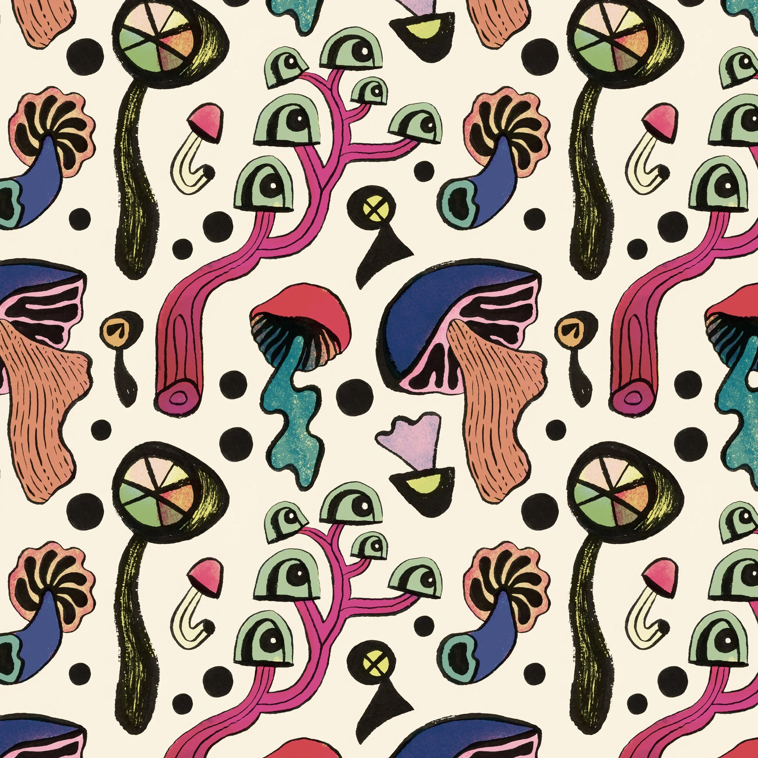 Mushroom Mix Pattern