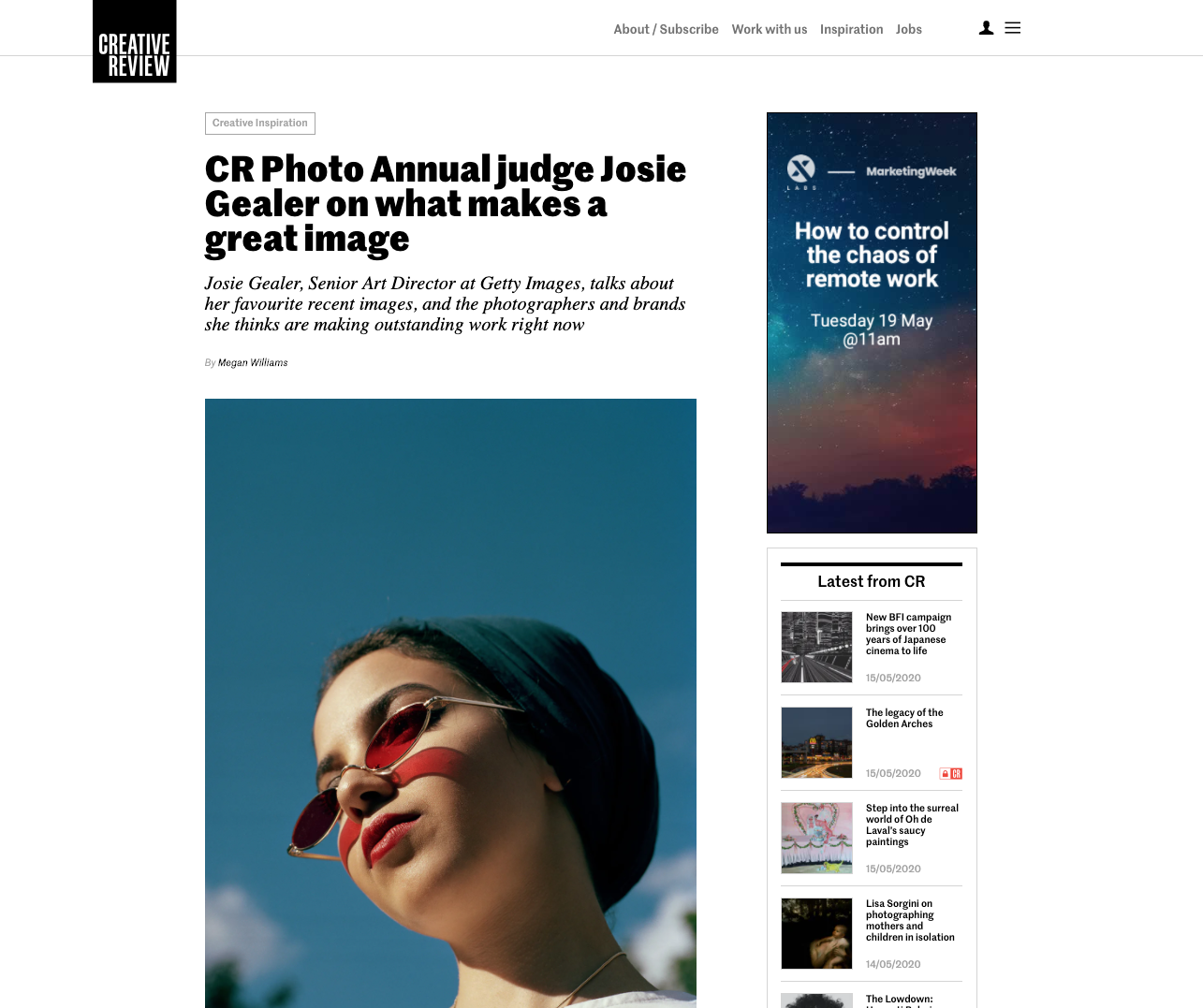 Interview With Creative Review