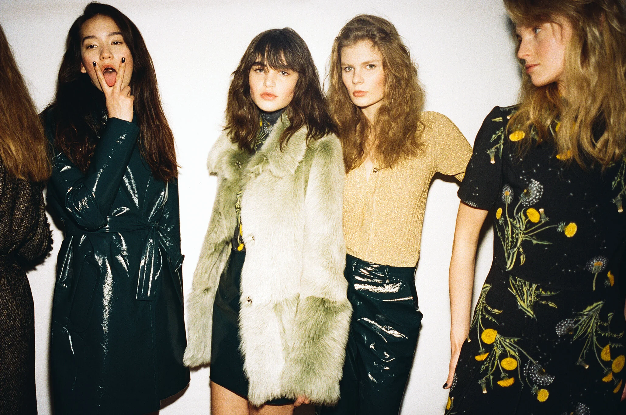 Models backstage at London Fashion week