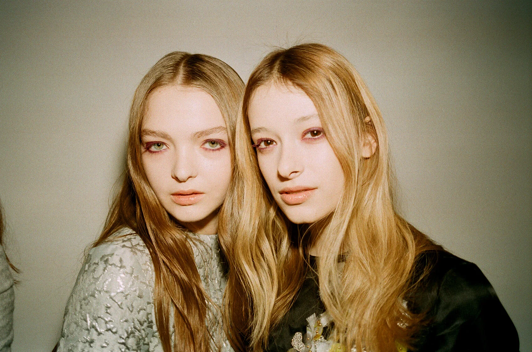 Models backstage at London Fashion week