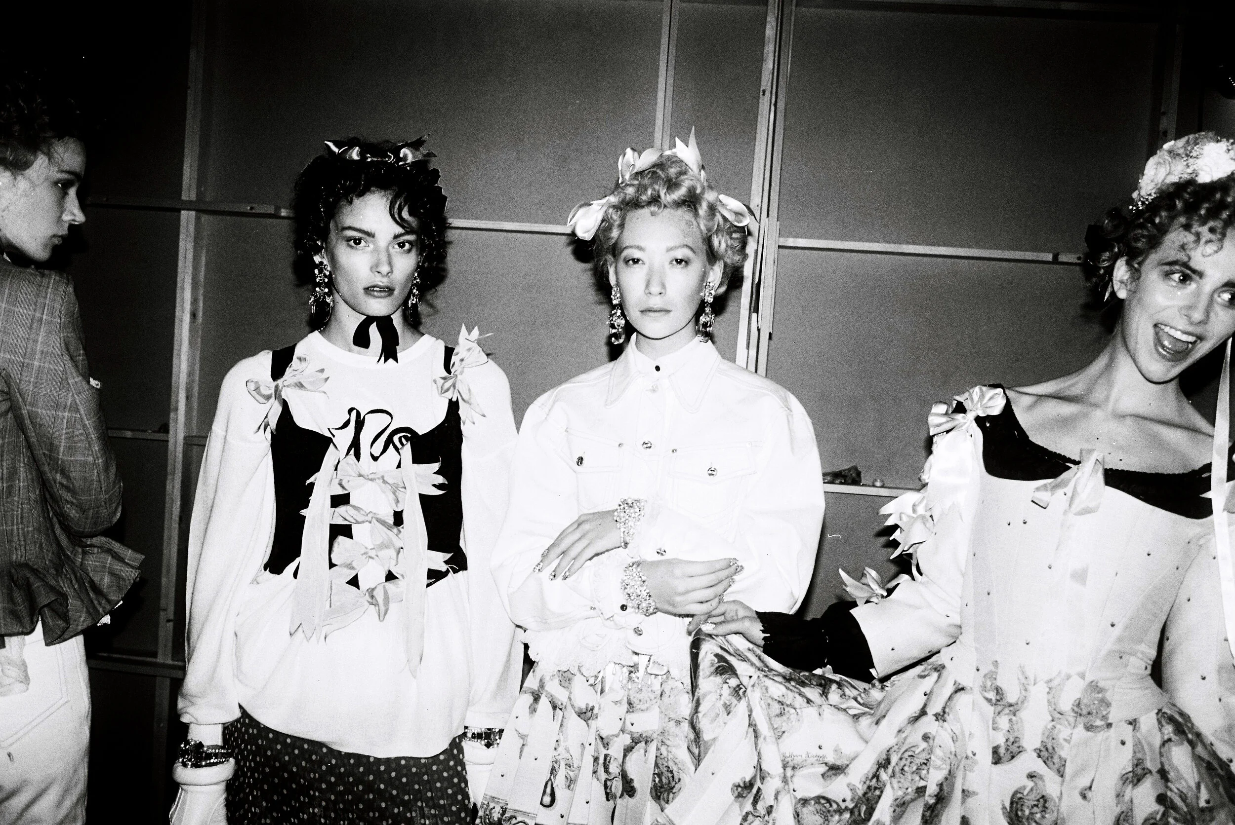 Models backstage at Meadham Kirchoff