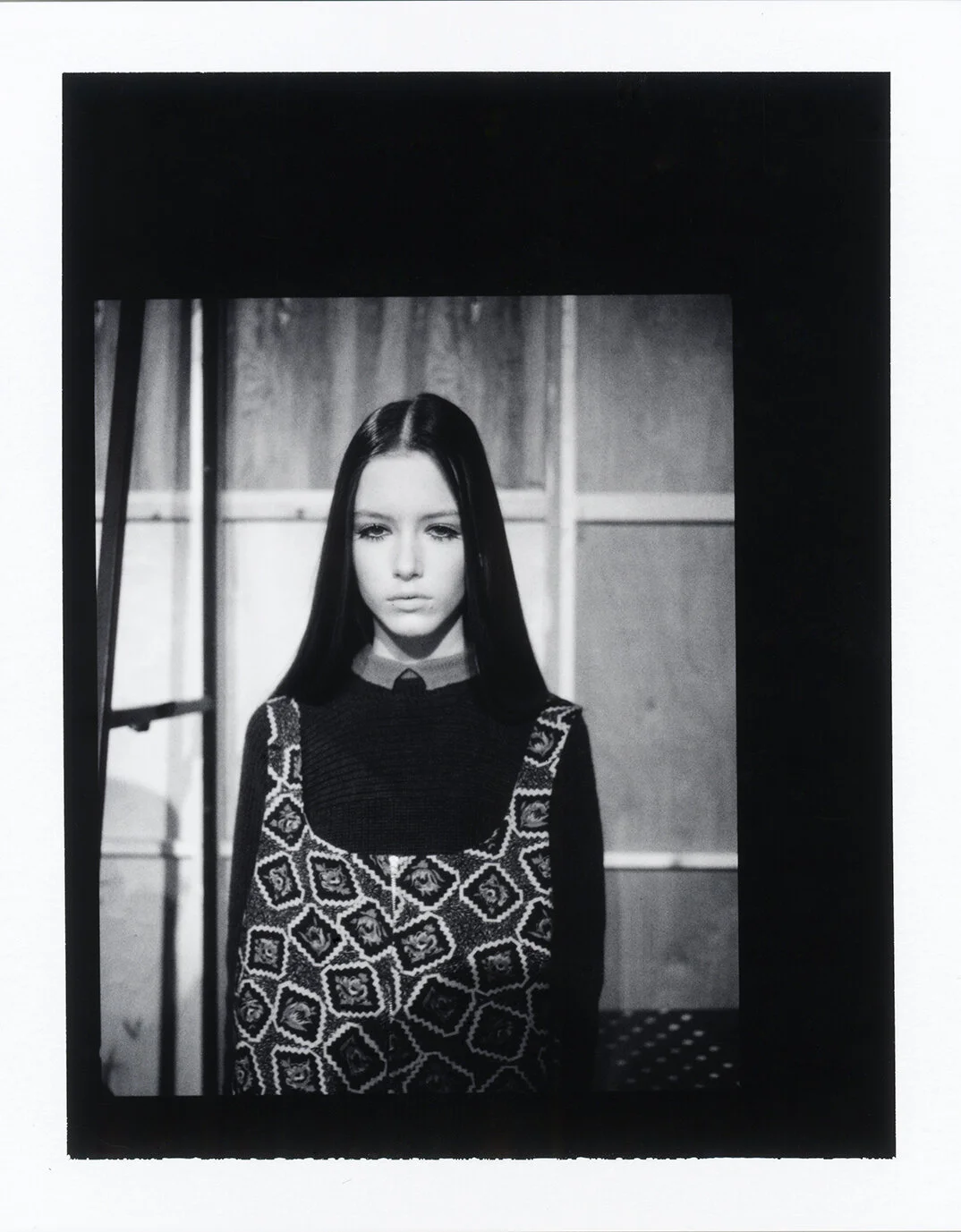 Poleroid of Alice backstage at London Fashion week