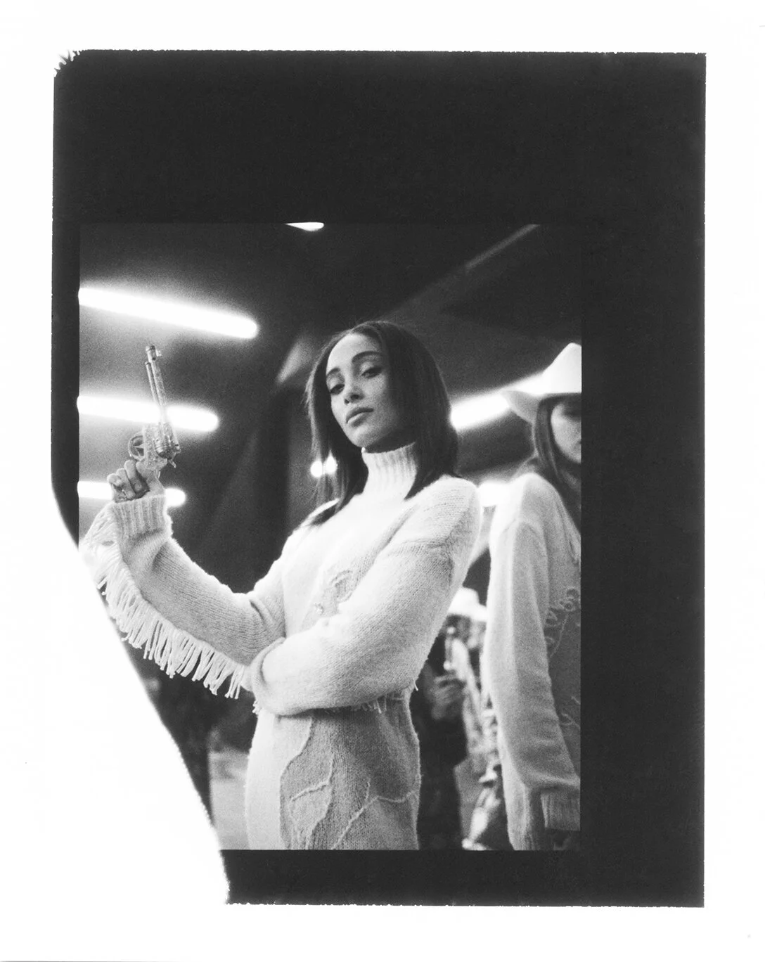 Polaroid Adwoa Aboah backstage at Ashley Williams